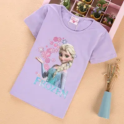 Frozen Princess Aisha Cotton T-Shirt for Girls 1688 - Image 3