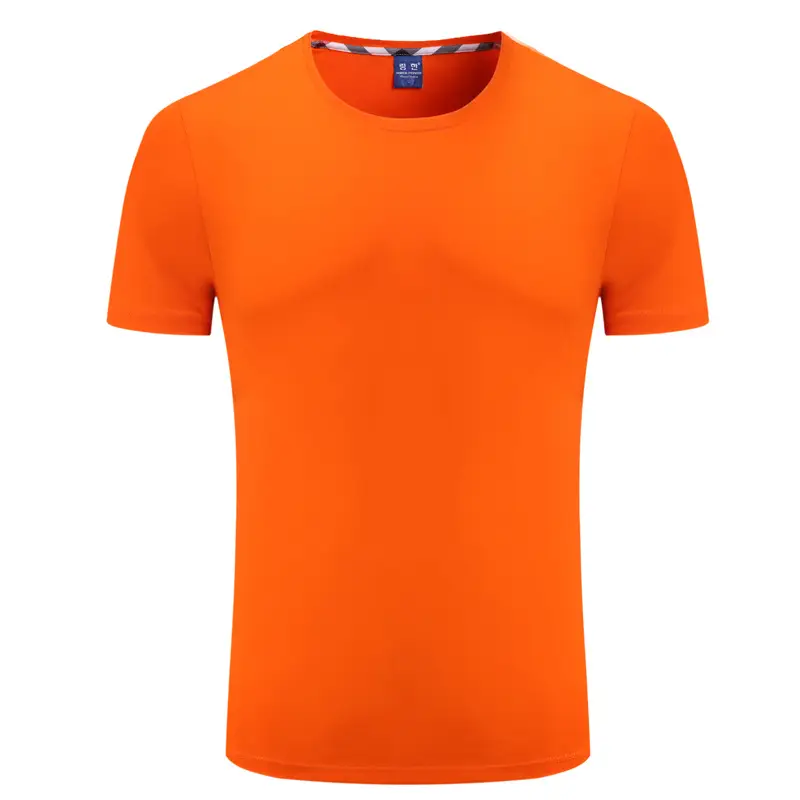 Men Cotton Plain T-Shirt Light Blue Short Sleeve - Image 23