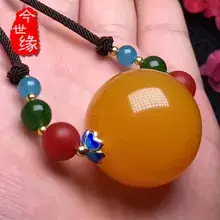 Yellow Full Honey Beeswax Pendant Necklace for Men Women — feature 16