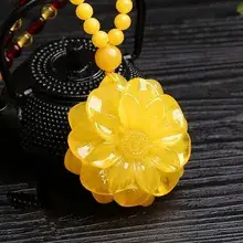 Yellow Full Honey Beeswax Pendant Necklace for Men Women — feature 6