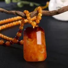 Yellow Full Honey Beeswax Pendant Necklace for Men Women — feature 7