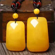 Yellow Full Honey Beeswax Pendant Necklace for Men Women — feature 8