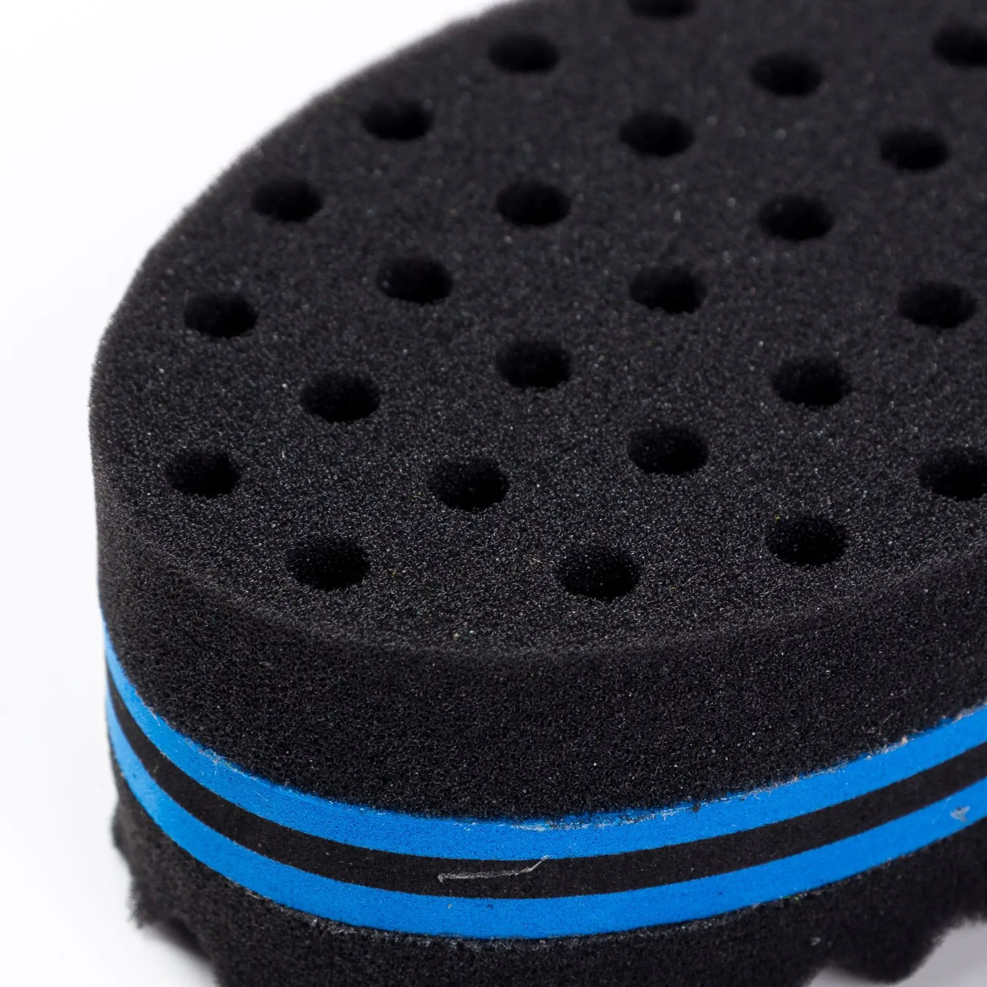 Oval Hair Sponge Brush Black Red for Hair Care - Image 2