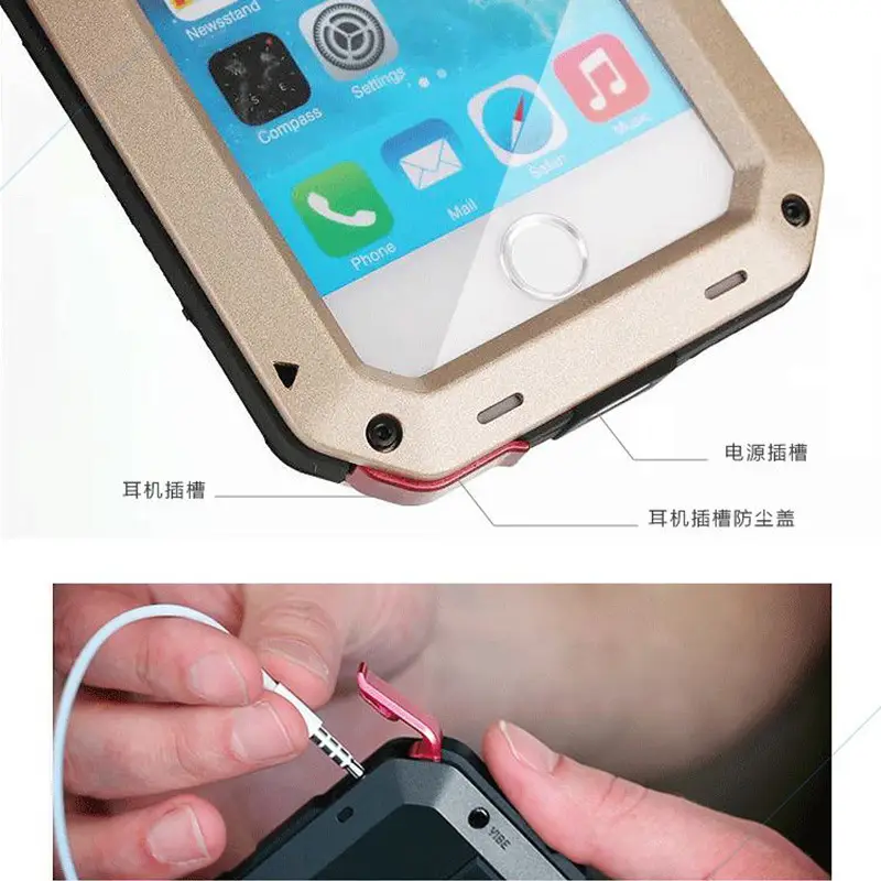 Three-Proof Metal Phone Case Yellow