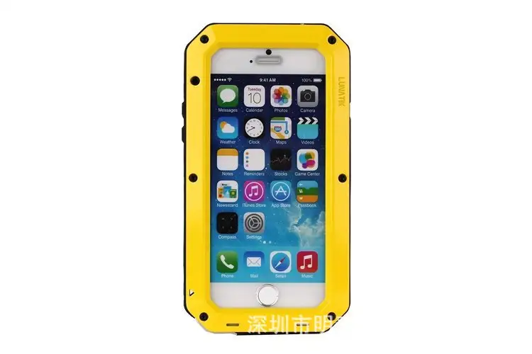 Three-Proof Metal Phone Case Yellow