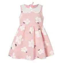 Girls Floral Vests with Bow Small Medium Summer Dress — feature 3