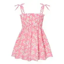 Girls Floral Vests with Bow Small Medium Summer Dress — feature 5