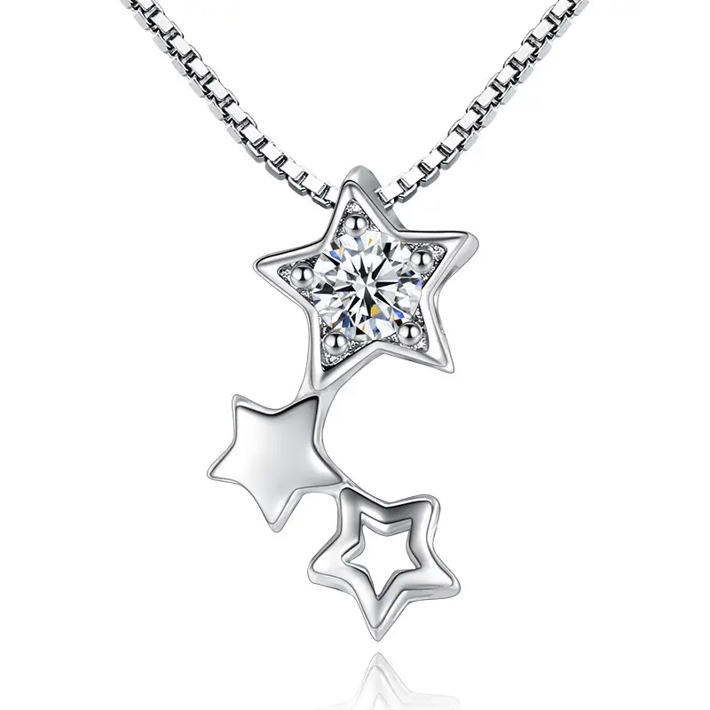 Silver Plated Star Necklace for Women Sparkling Pendant - Image 5
