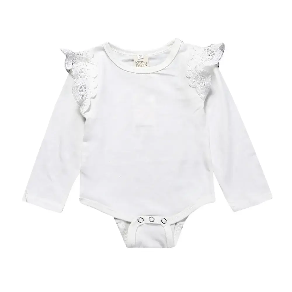 Pink Lace Long-Sleeve Baby Romper Set - Image 4