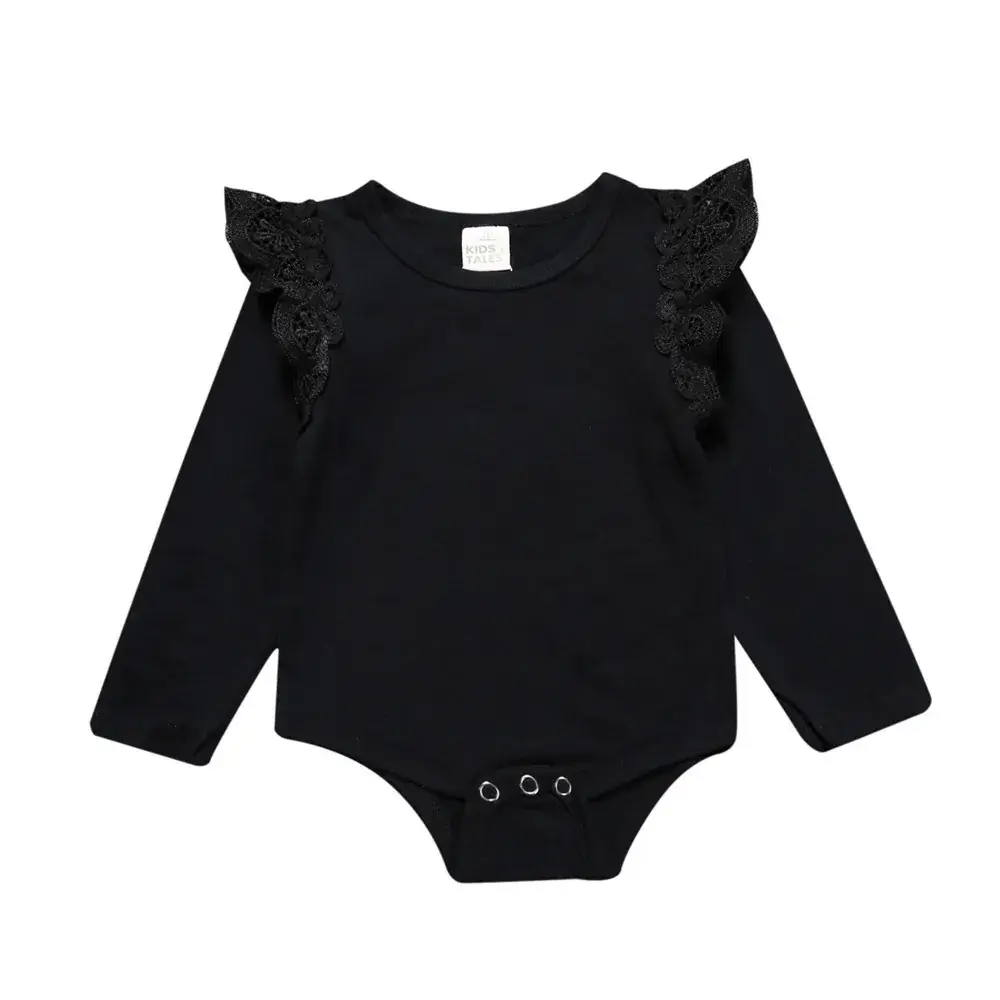 Pink Lace Long-Sleeve Baby Romper Set - Image 2