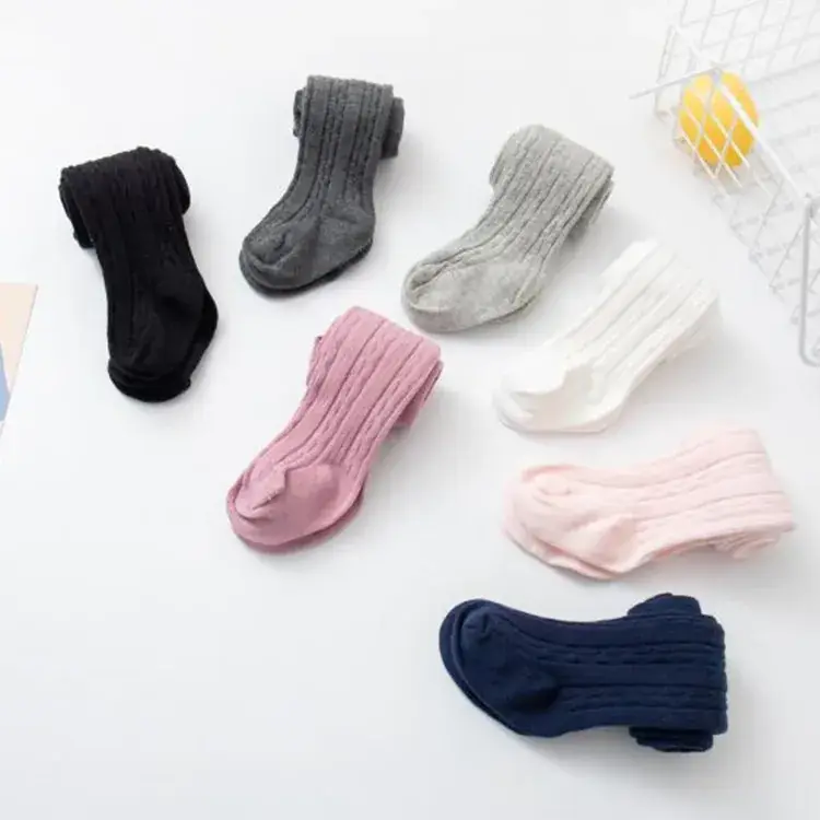 Pink Combed Cotton Kids Socks Large - Image 11