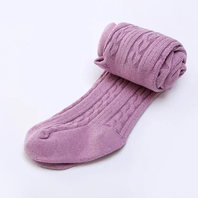 Pink Combed Cotton Kids Socks Large - Image 2