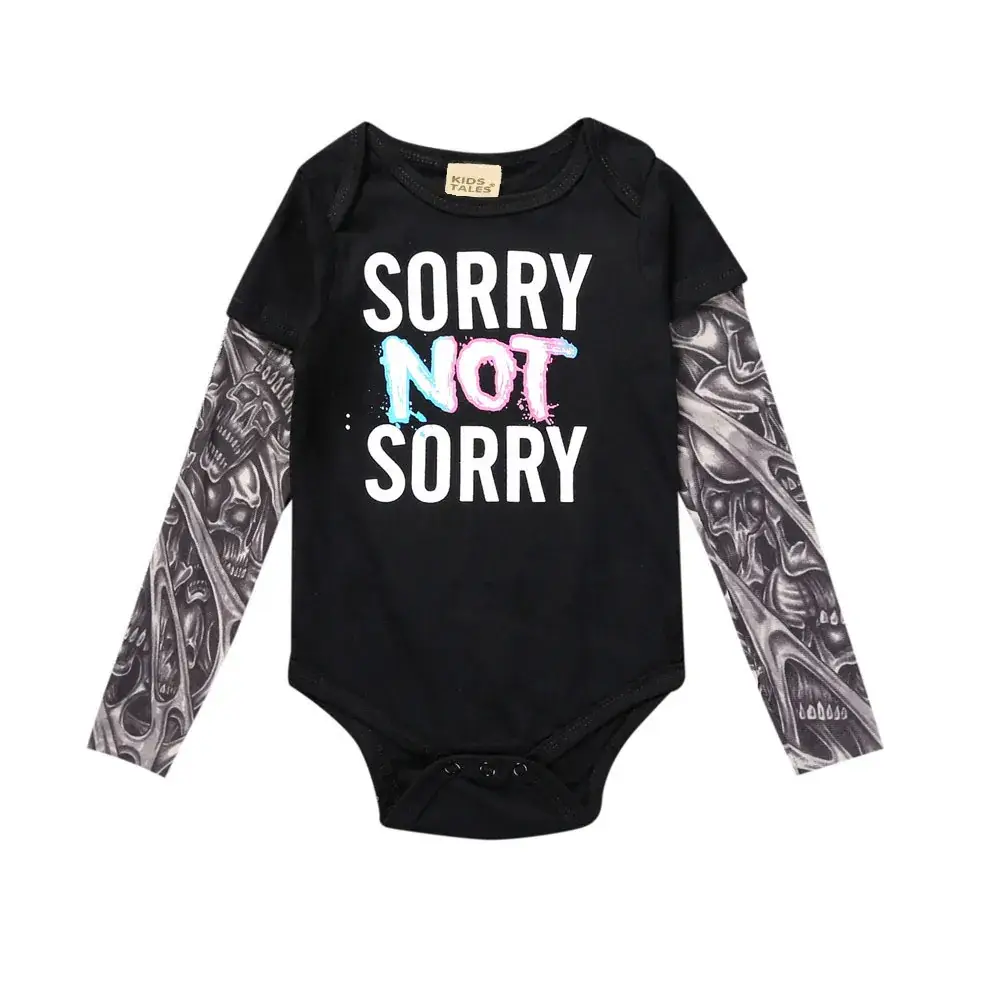 Baby Christmas Arm Tattoo Two-Piece Cotton Romper - Image 10
