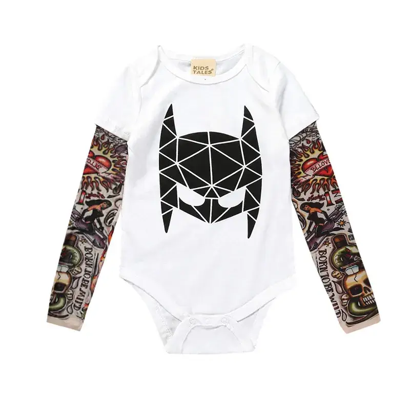 Baby Christmas Arm Tattoo Two-Piece Cotton Romper - Image 11