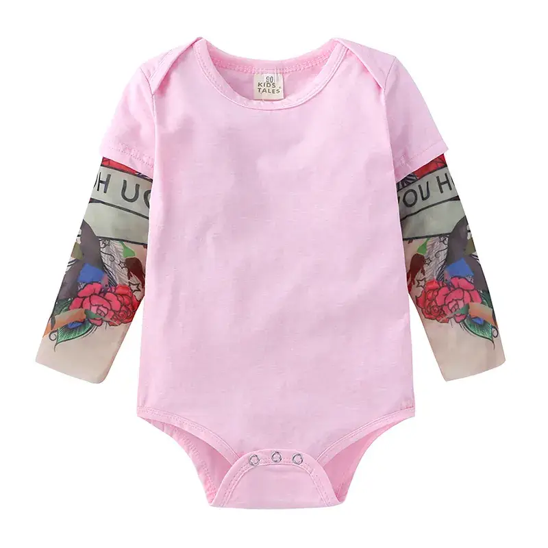 Baby Christmas Arm Tattoo Two-Piece Cotton Romper - Image 7