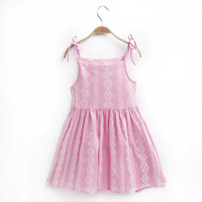 Girls Korean Style Sleeveless Printed Dress Set