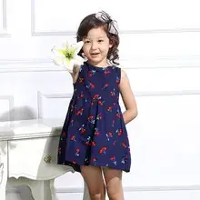 Girls Korean Style Sleeveless Printed Dress Set — feature 9