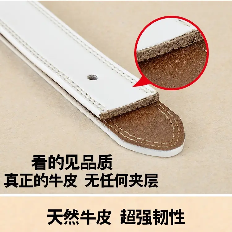 Women Genuine Leather Belt Brown Pin Buckle - Image 11
