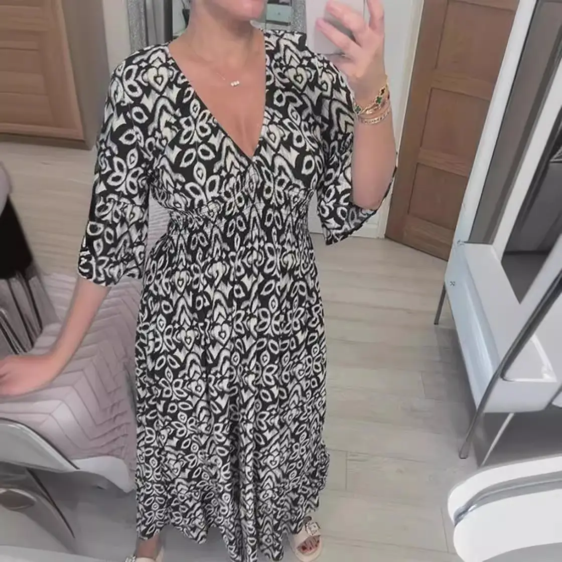 2024 New Plus Size Floral Dress Beach Wear - Image 14