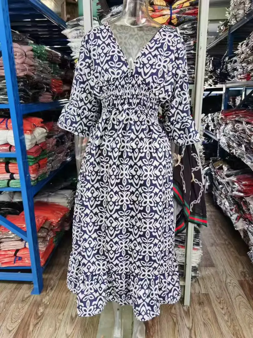 2024 New Plus Size Floral Dress Beach Wear - Image 8