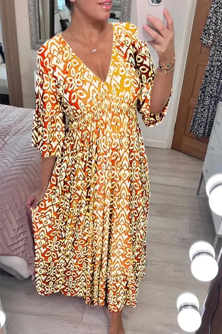 2024 New Plus Size Floral Dress Beach Wear - Image 7