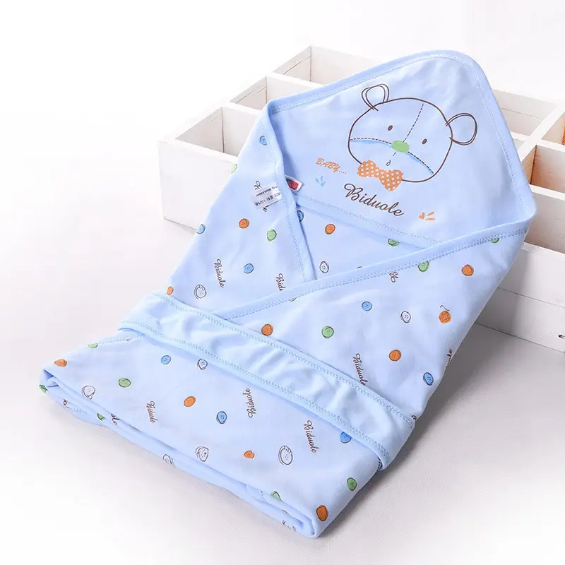 Baby Swaddle Blanket White Cartoon Newborn Summer - Image 9