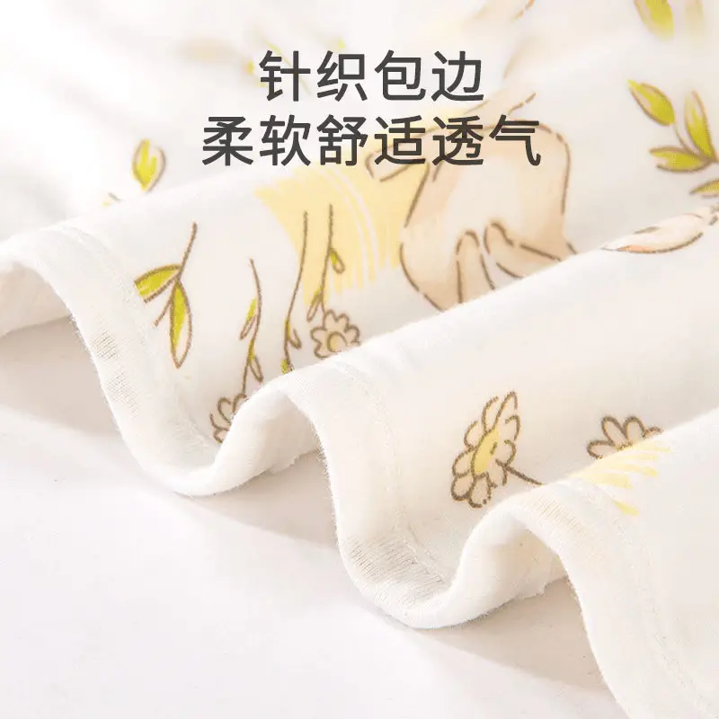 Baby Swaddle Blanket White Cartoon Newborn Summer - Image 10