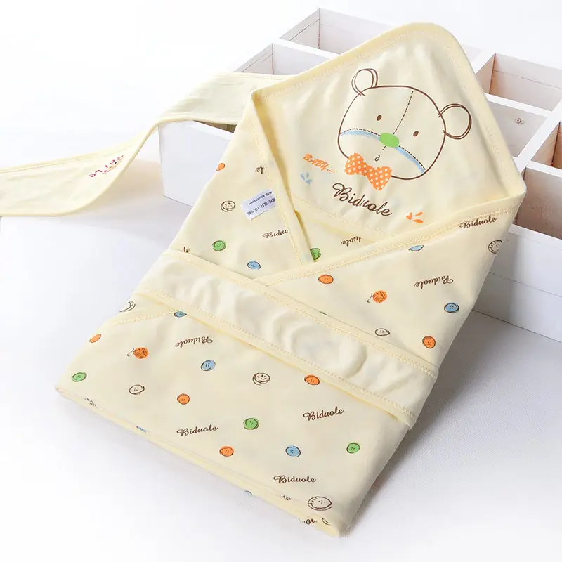Baby Swaddle Blanket White Cartoon Newborn Summer - Image 2