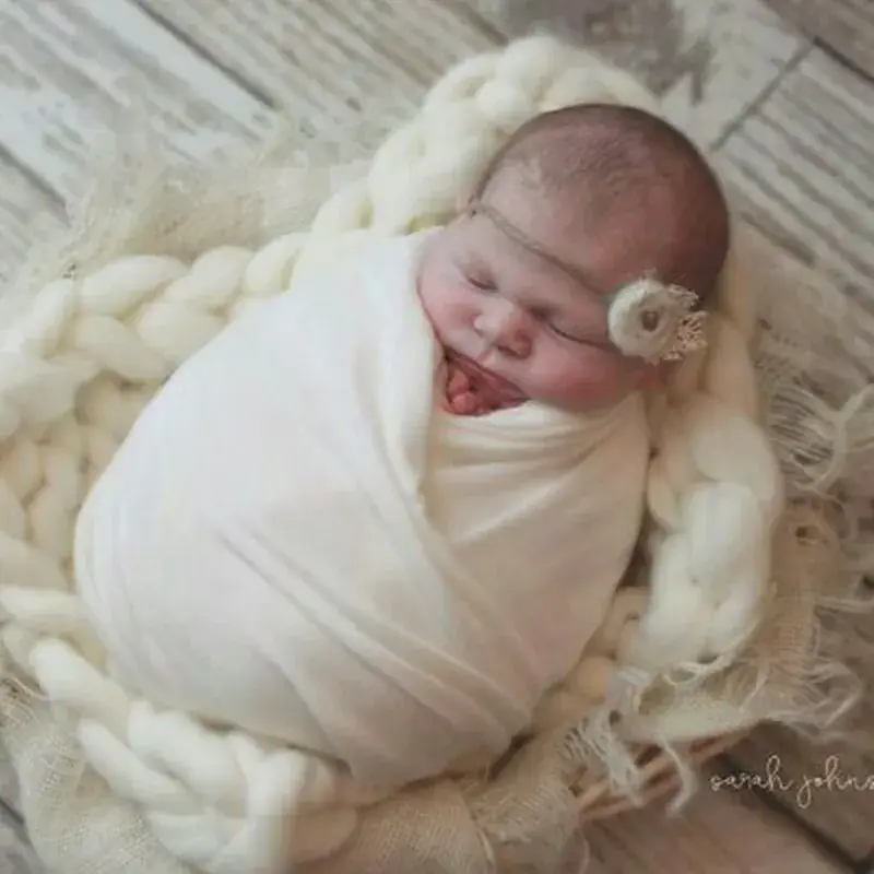 New European American Baby Photo Wrap Elastic Wrap Brown - Image 20