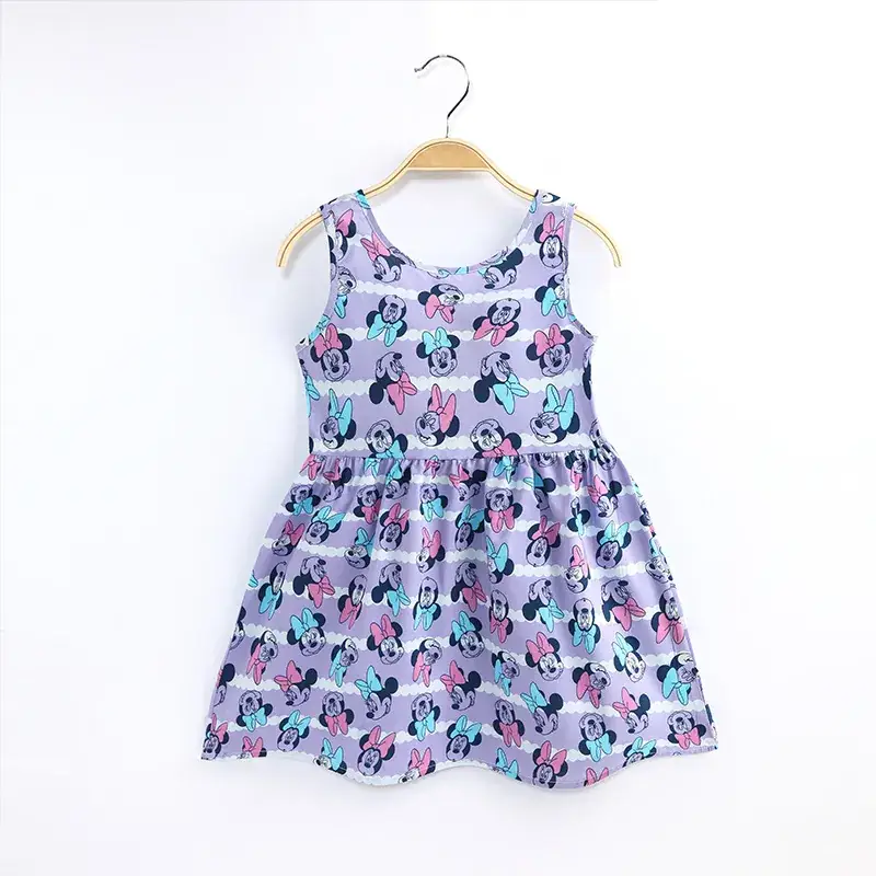 Girls Sleeveless Floral Dress Small Medium - Image 3