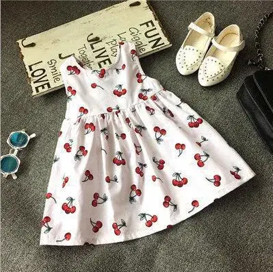 Girls Sleeveless Floral Dress Small Medium - Image 7