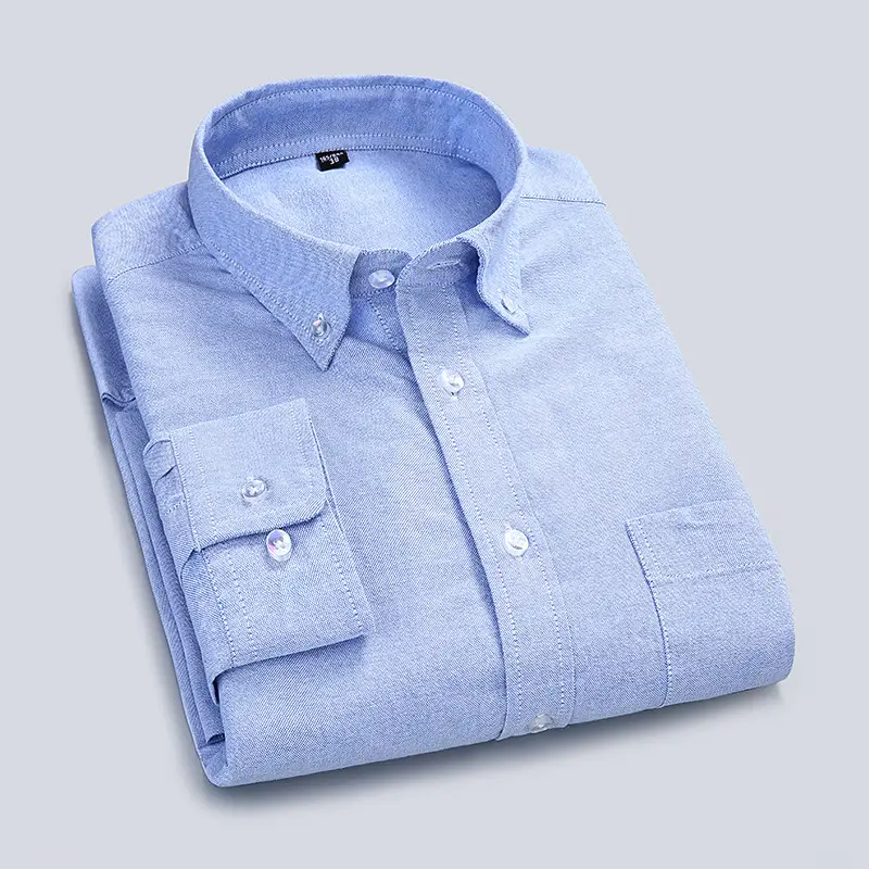 Pure White Unstitched Oxford Shirt Youth Casual Washed Cotton - Image 17