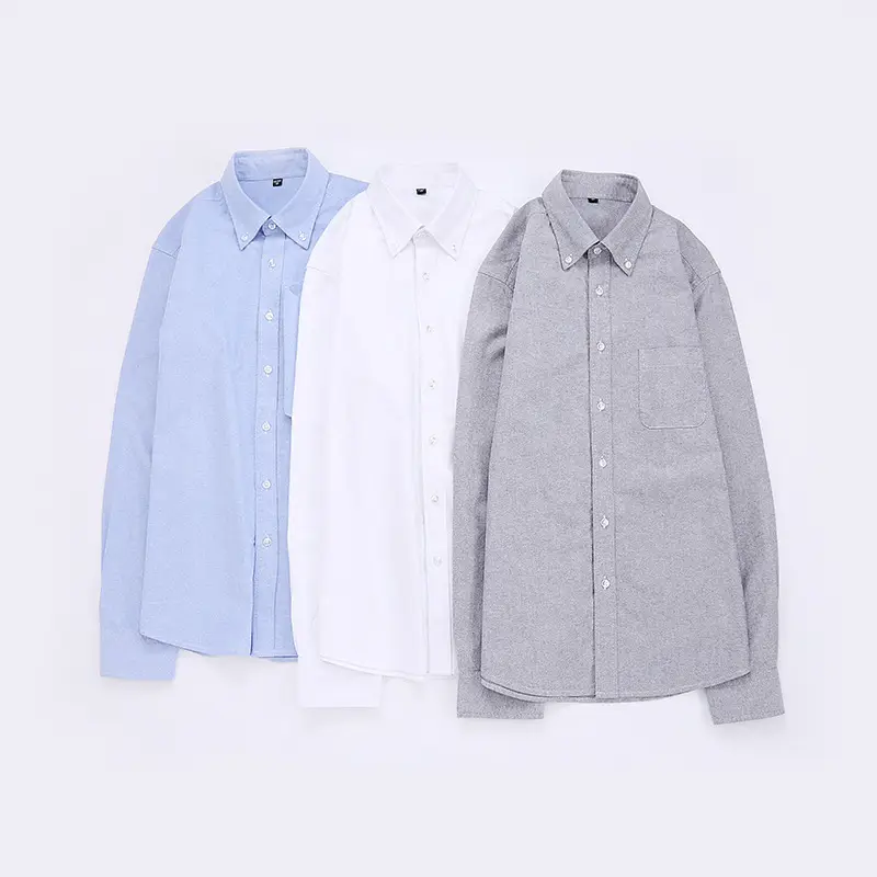 Pure White Unstitched Oxford Shirt Youth Casual Washed Cotton - Image 18