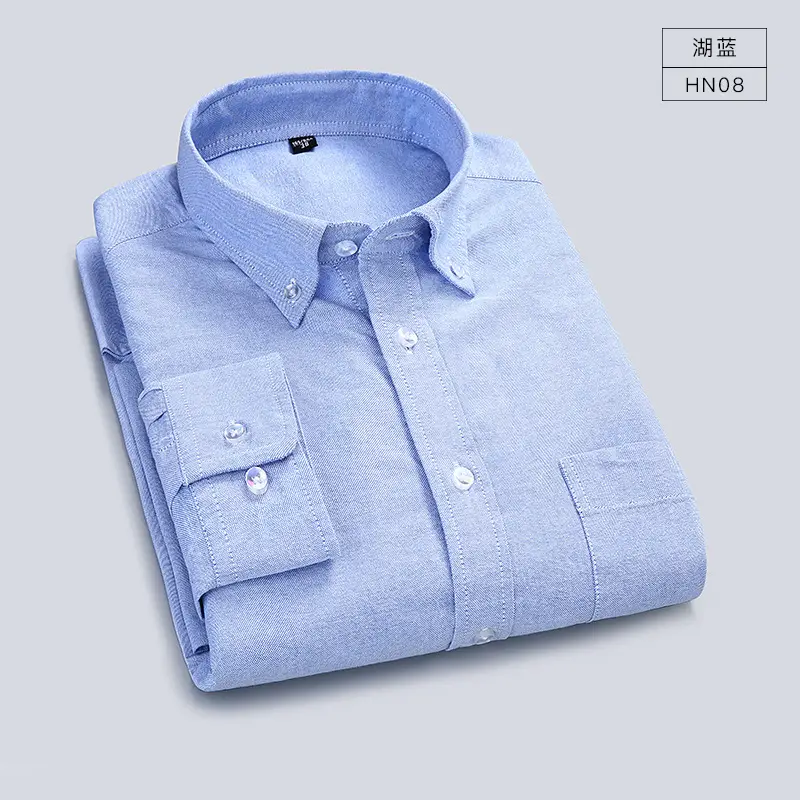 Pure White Unstitched Oxford Shirt Youth Casual Washed Cotton - Image 8
