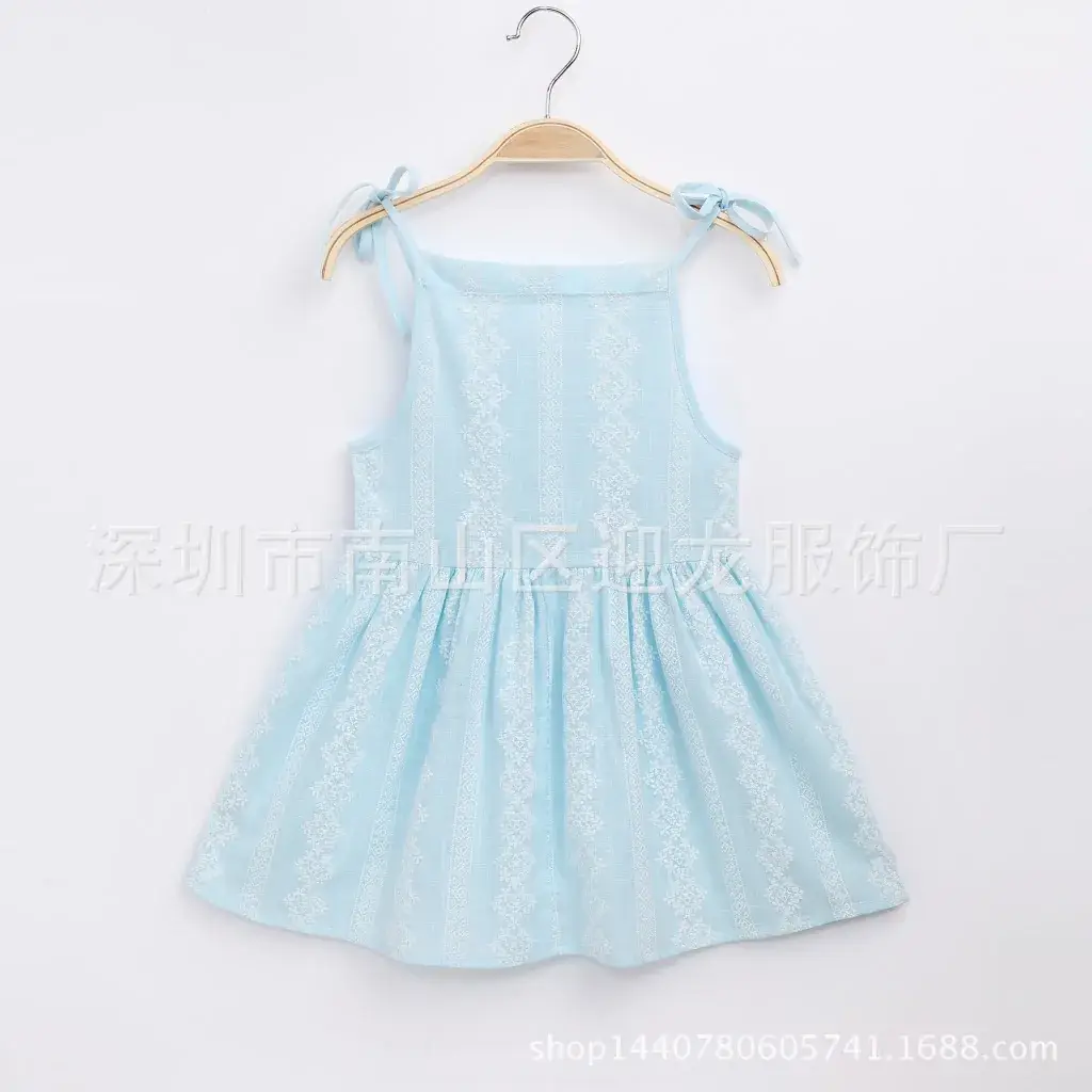 Pink Sleeveless Bow Baby Dress for Girls