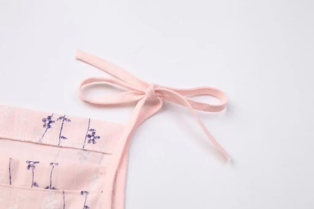 4棉麻-粉红色小花吊带裙 (5)