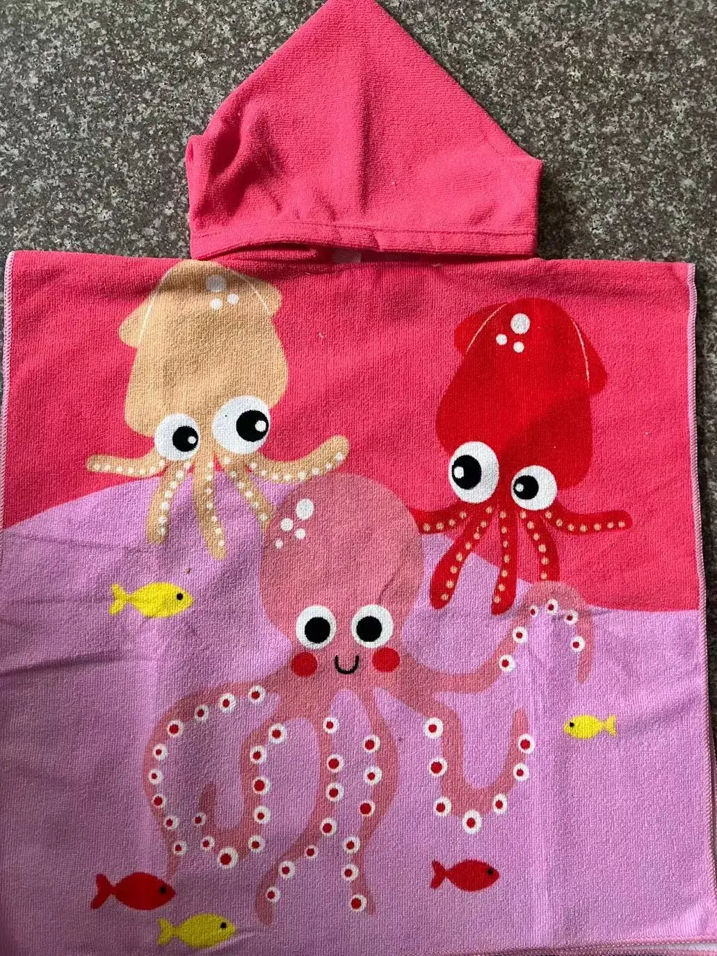 Kids Dino Bathrobe Blue Pink Green Cartoon Bath Towel