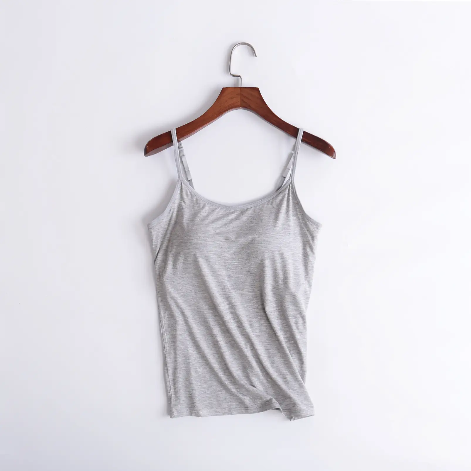 White Camisole with Breast Pads for Women