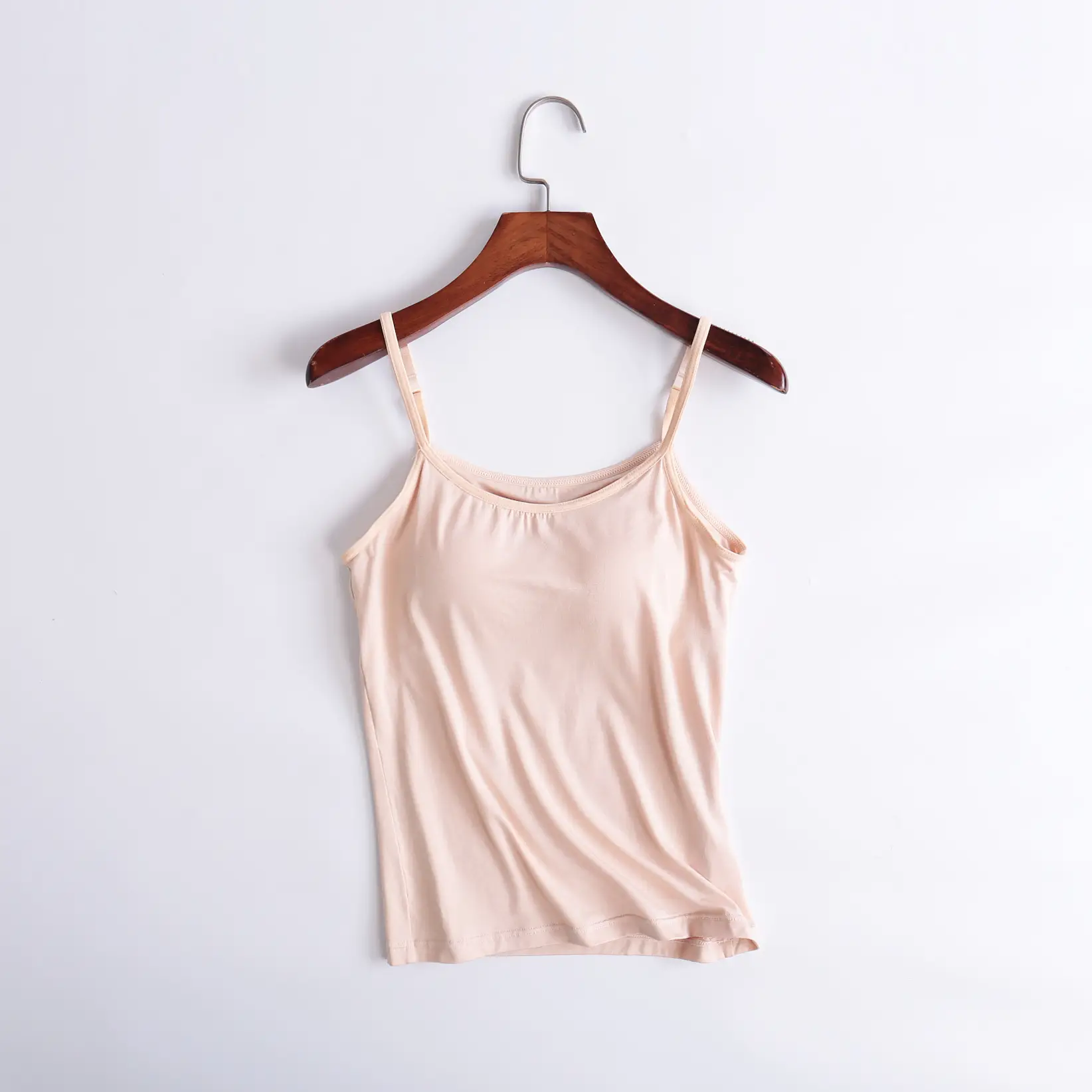 White Camisole with Breast Pads for Women