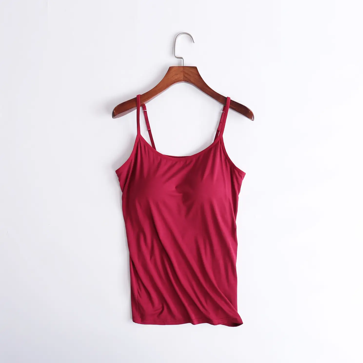 White Camisole with Breast Pads for Women