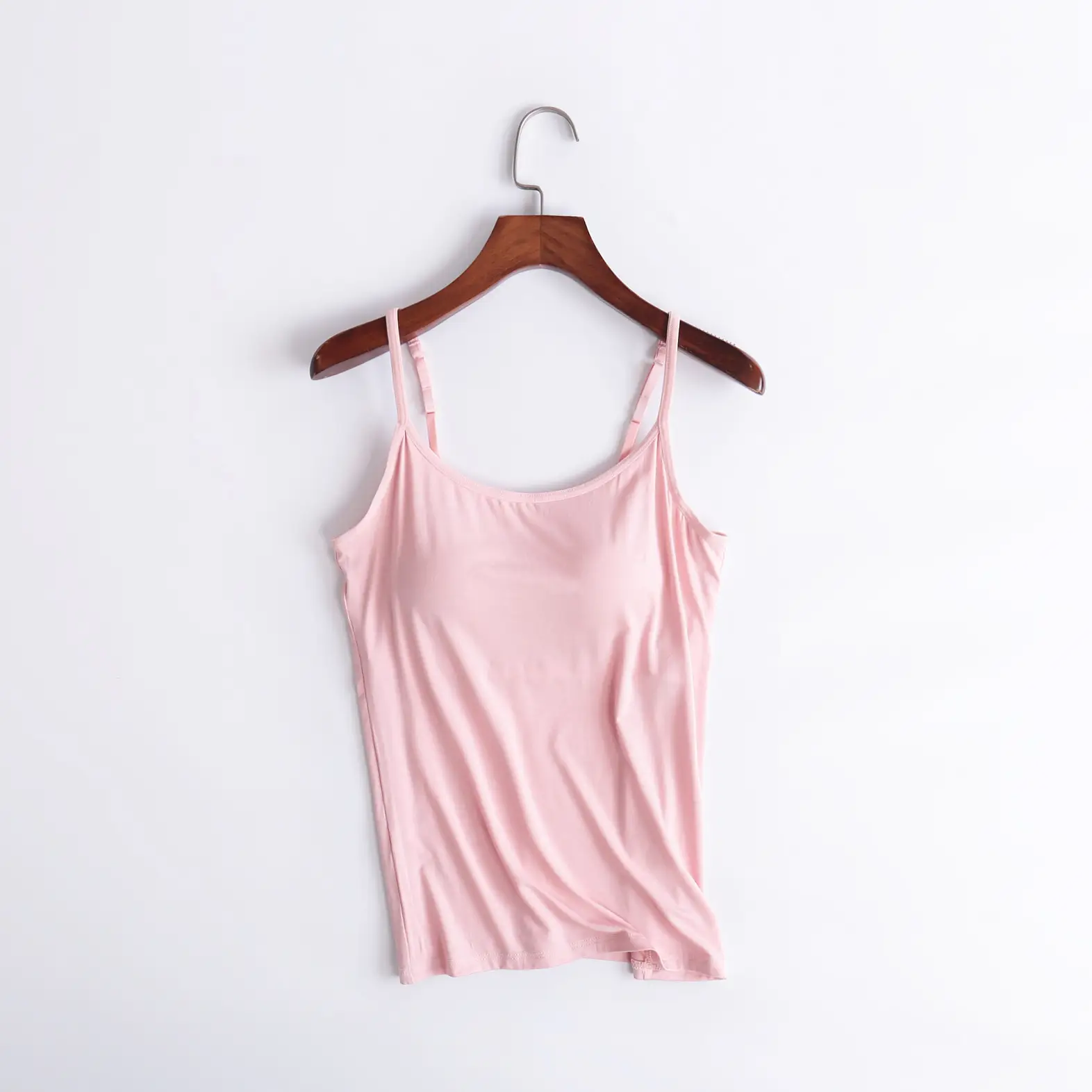 White Camisole with Breast Pads for Women
