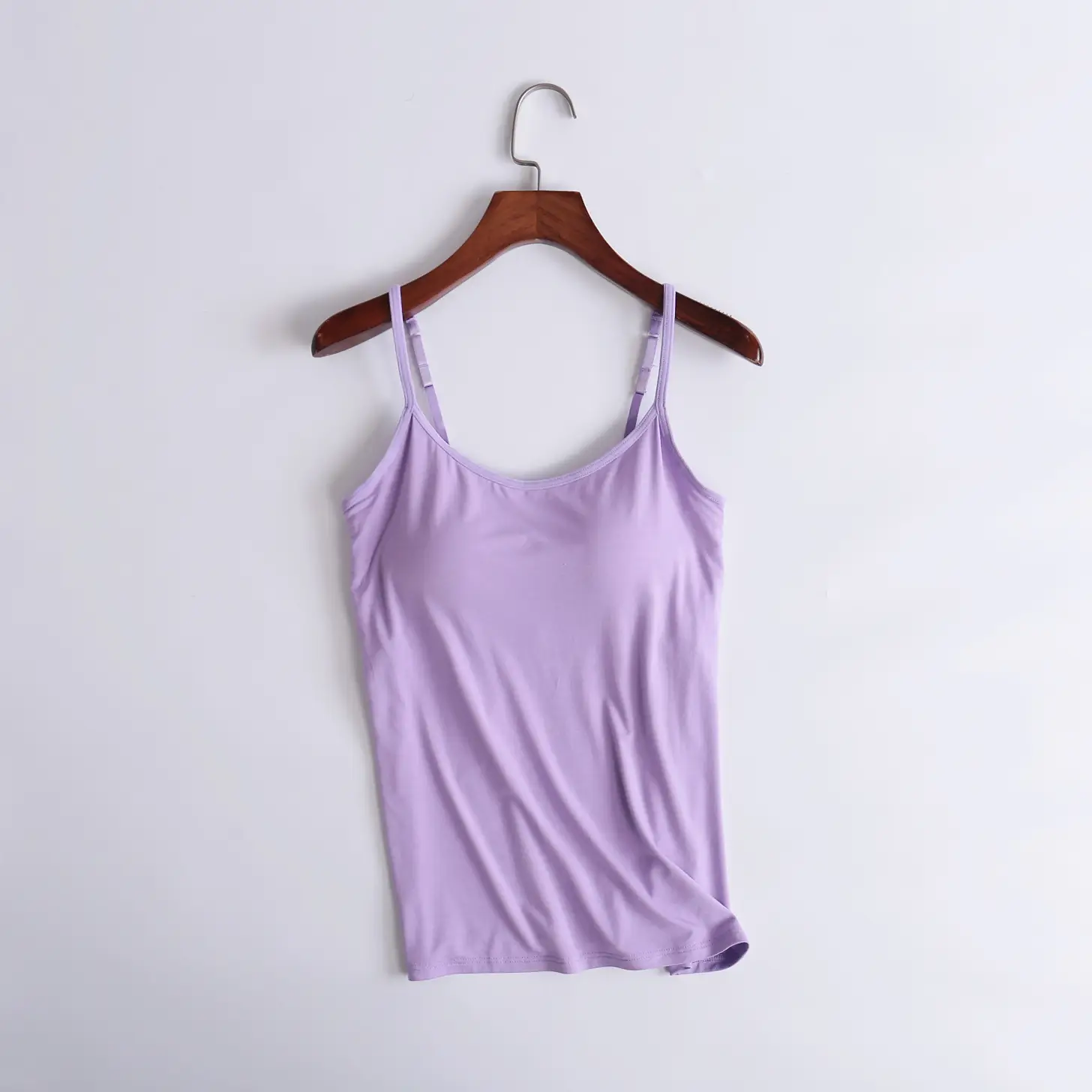 White Camisole with Breast Pads for Women