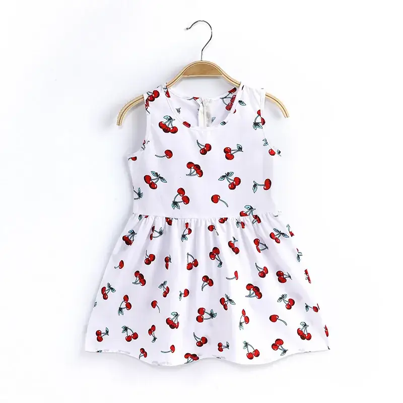 2025 Summer Girls Sleeveless Floral Dress - Image 7