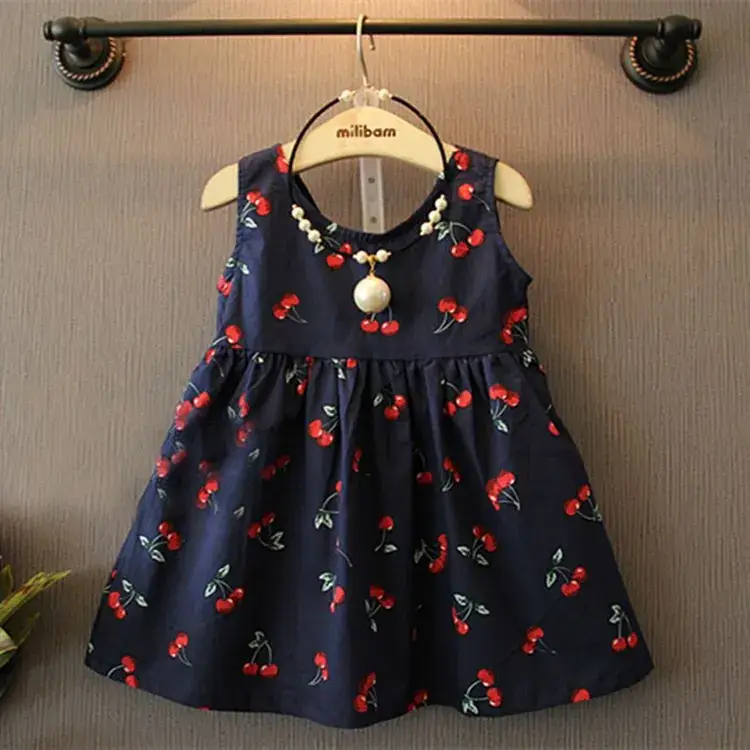 2025 Summer Girls Sleeveless Floral Dress - Image 2