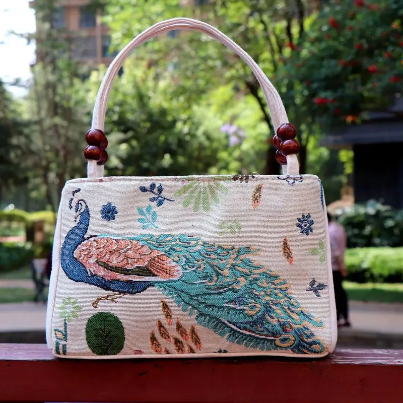 Double-Sided Embroidered Floral Handbag for Women - Image 6