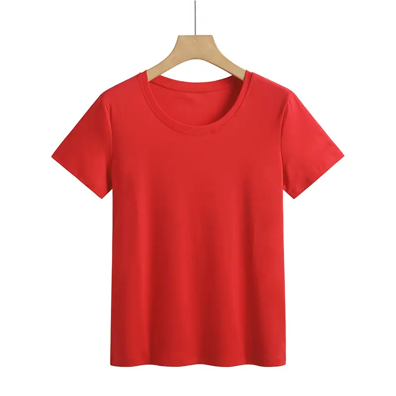 Women Mercerized Cotton V-Neck T-Shirt Green - Image 15