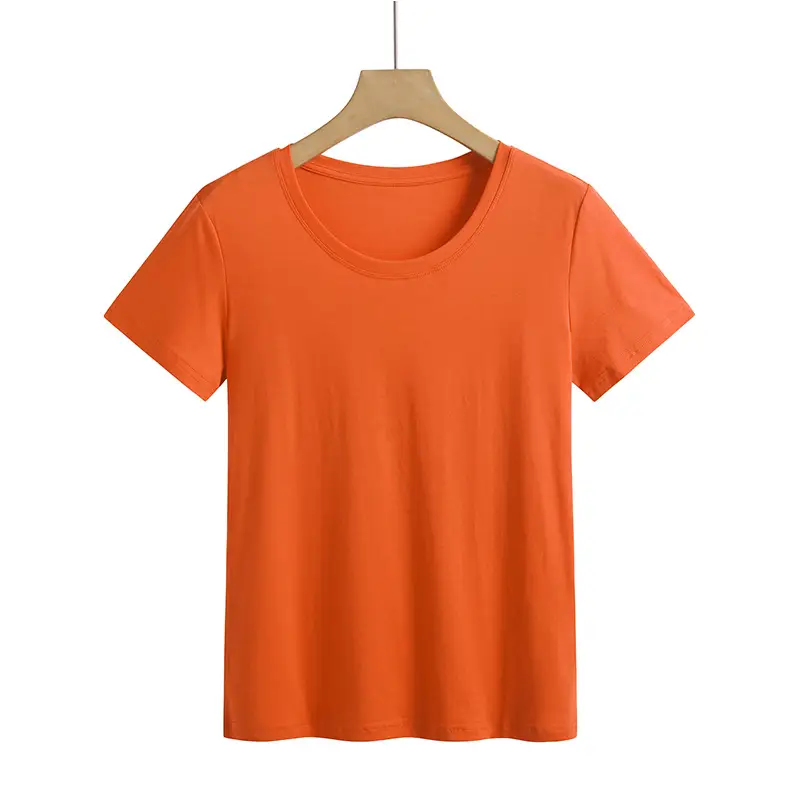 Women Mercerized Cotton V-Neck T-Shirt Green - Image 16