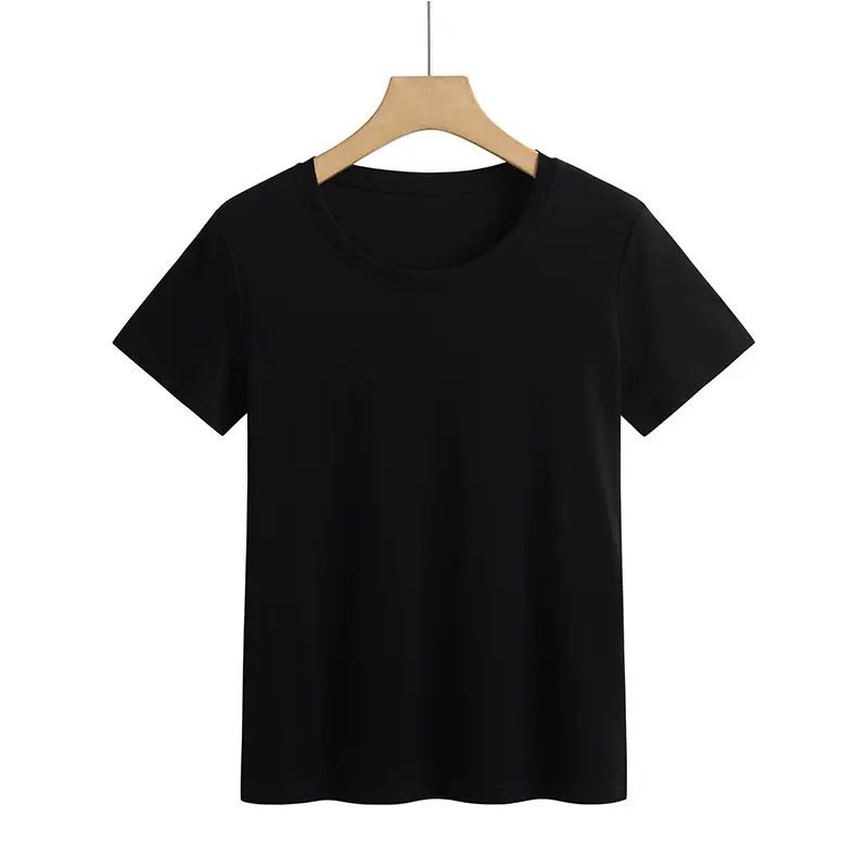 Women Mercerized Cotton V-Neck T-Shirt Green - Image 2