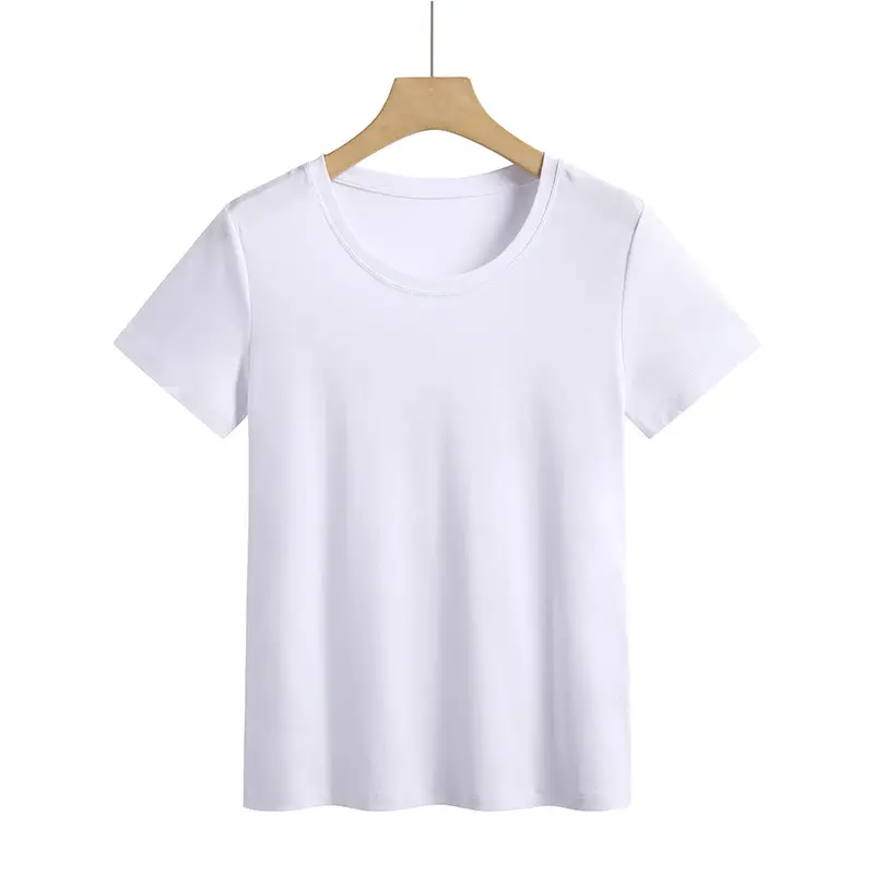 Women Mercerized Cotton V-Neck T-Shirt Green - Image 3