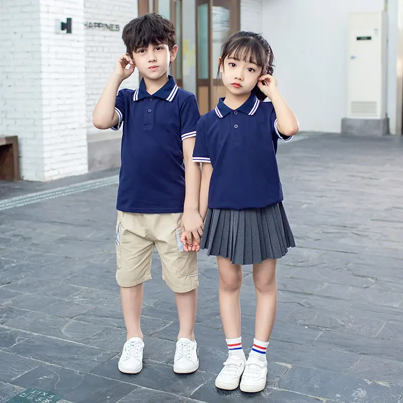 Kids Black Polo T-Shirt Cotton 1-15Yrs Summer School Uniform - Image 24